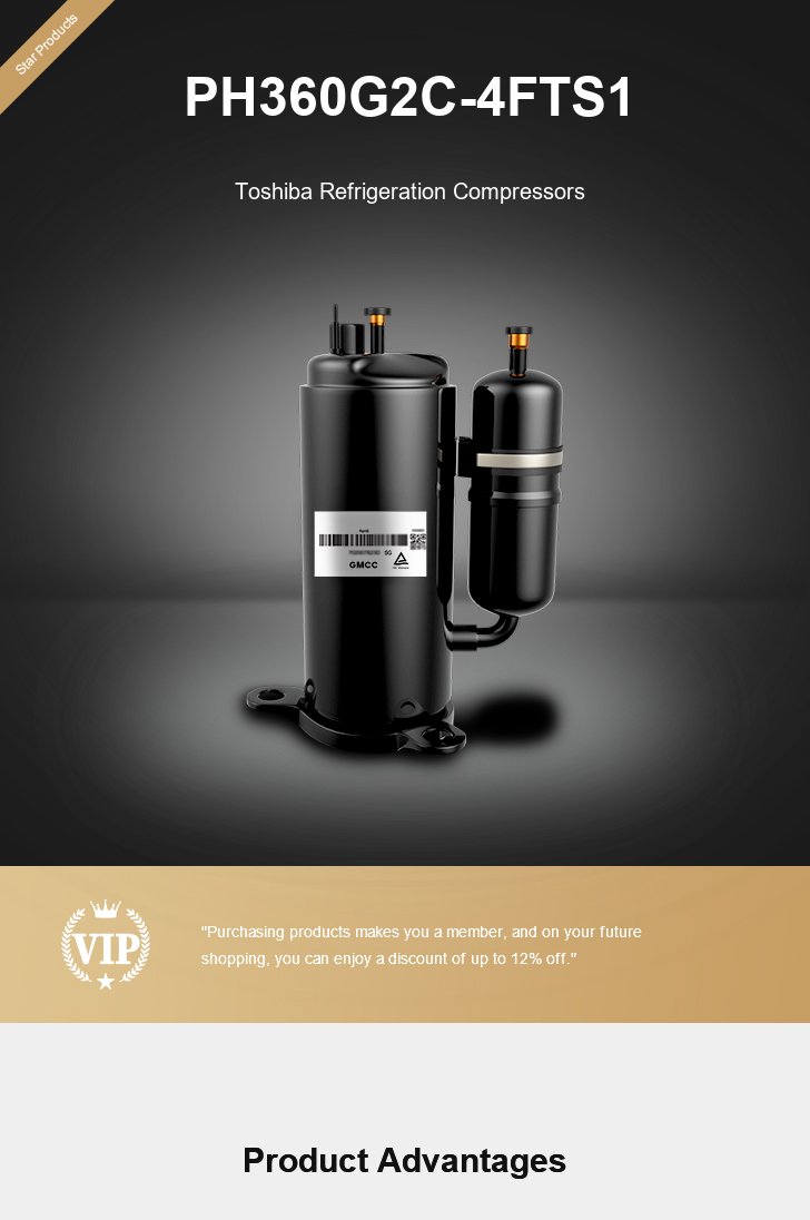 Toshiba Compressor PH360G2C-4FTS1, technical parameters pdf, structure diagram